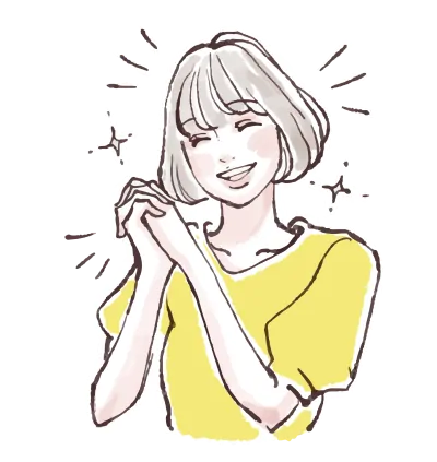 ハッピーな女性